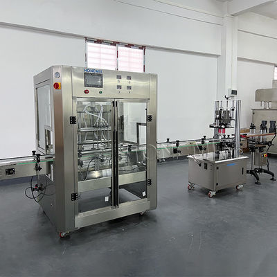 220 فولت زجاجة الصلصة آلات ملء السائل التحكم في PLC تصميم مضاد للانسكاب